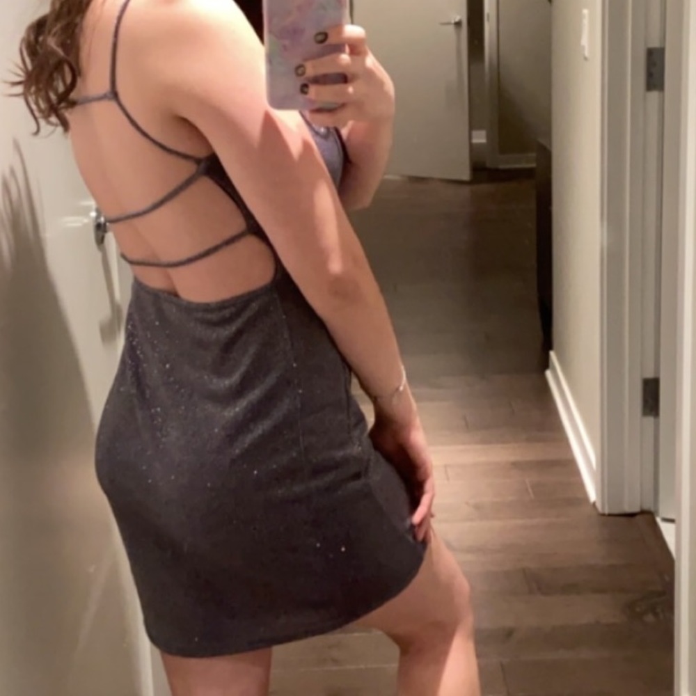 Sparkly purple mini dress - Picture 2 of 6